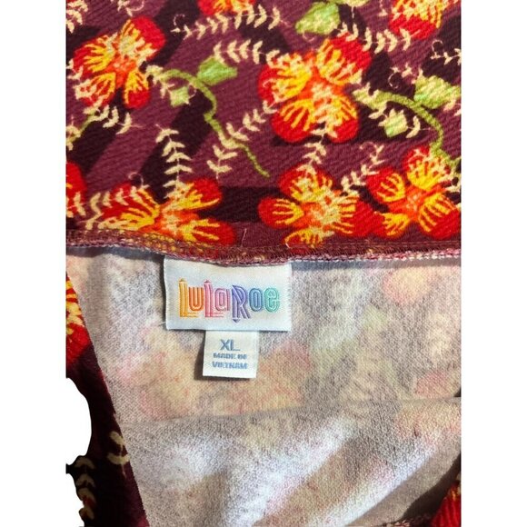 LuLaRoe Cassie Women's Multi Purple Skirt - Picture 3 of 6